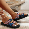 Women&#39;s Flag Pattern Soft Sole Lightweight Slip On Vacation Slides