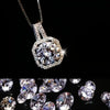Luxury Female Crystal White Zircon Stone Topaz Necklace