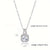 Zircon Square Ruby Rhinestone Pendant Necklace