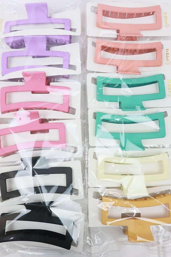 Extra Large Matte Rectangle Hair Claws