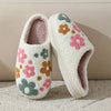 Women&#39;s Winter Home Warm Flower Print Slippers