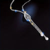 Versatile Sparkling Teardrop Rhinestone Sweater Chain Necklace