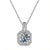 Luxury Female Crystal White Zircon Stone Topaz Necklace