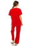 4 Way Stretch 8 Pocket V-Neck Flare Medical Scrubs