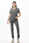 4-Way Stretch 6 Pocket V-Neck Jogger Medical Scrubs
