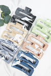 Matte Jumbo Cut Out Rectangle Hair Claws