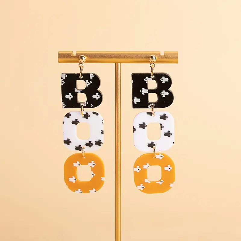 Halloween BOO Drop & Dangle Earrings
