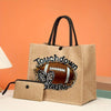 2PCS Rugby Football Print Tote Bag Sets