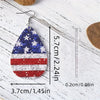 Patriotic American Flag Water Drop Acrylic Dangle Earrings