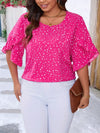 Women&#39;s Polka Dot Print Blouse