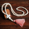 Boho Handmade Beaded Long Tassel Cross Pendant Necklace